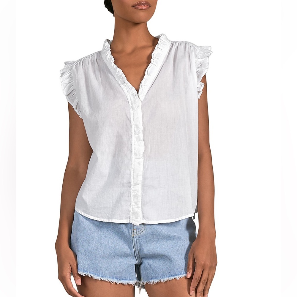 Elan Ruffle Tank NWT